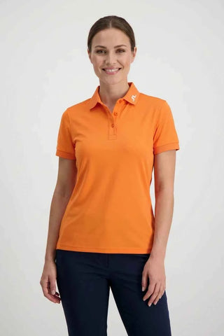 Koszulka polo damska sportowa - Pomarańczowa