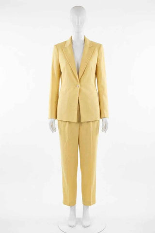 Garnitur damski elegancki - Żółty