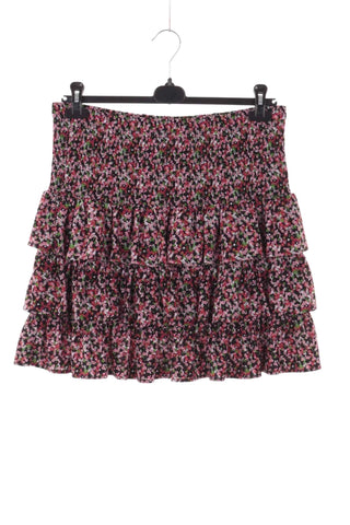 Spódnica mini w kwiaty z falbanami