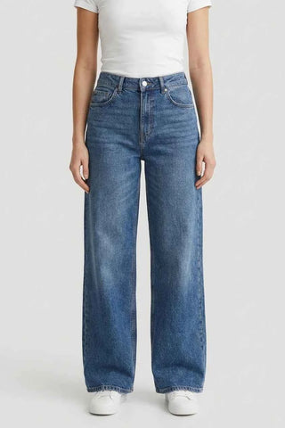 Damskie Jeansy Wide Leg z Wysokim Stanem H&M