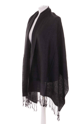 Szal czarny 70% pashmina, 30% jedwab