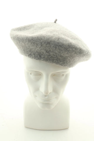 Sivý baret 100% vlna