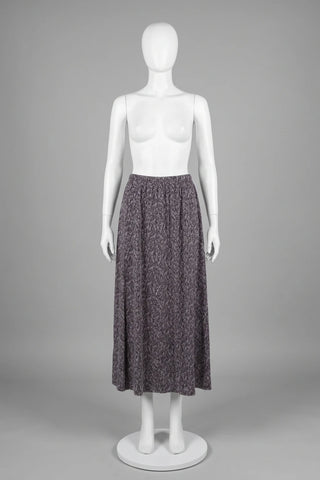 Dluga Spodnica Maxi w Roslinny Wzor